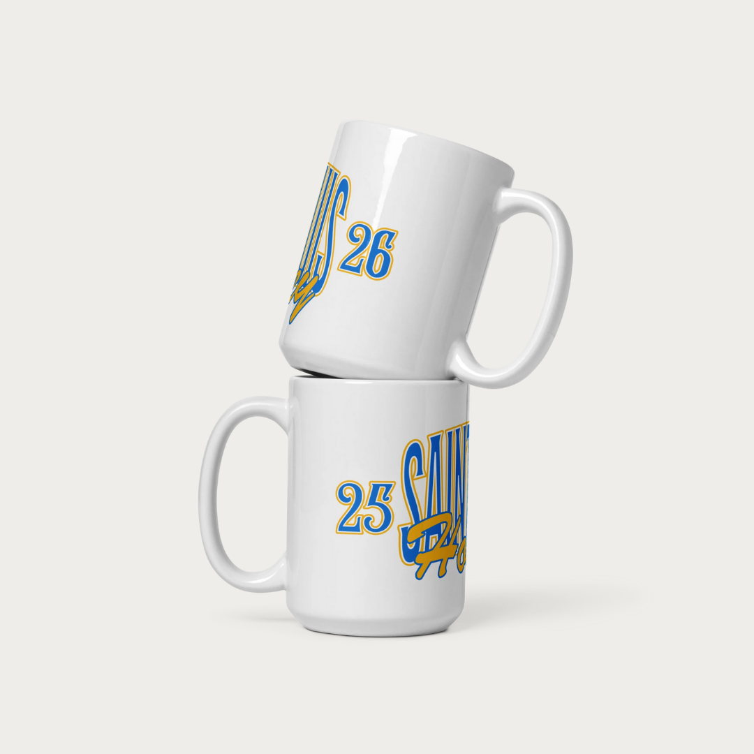 Hockey Tour White glossy mug