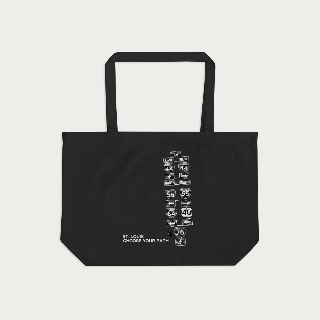 Choose your path Large organic tote bag