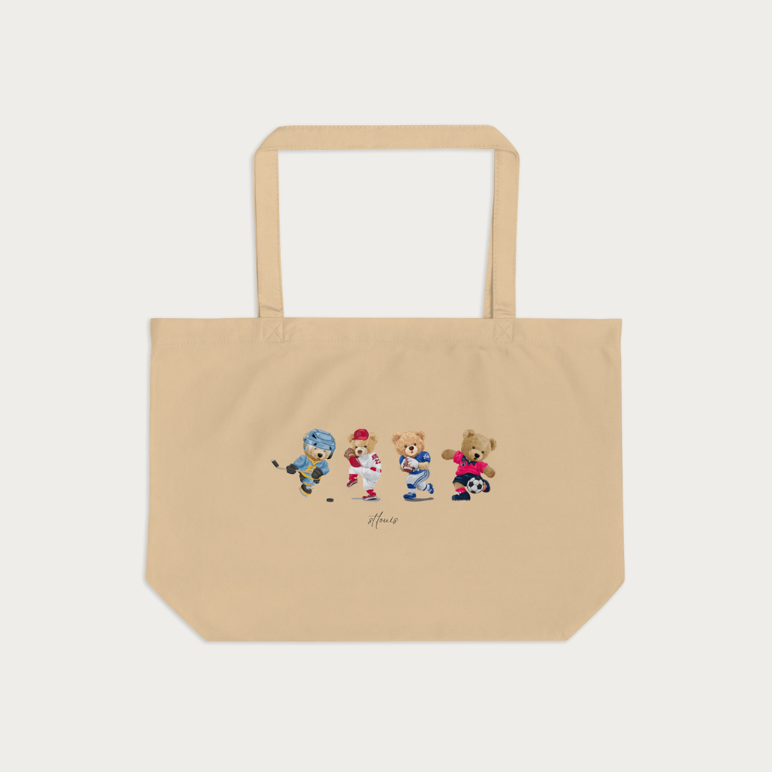 Sporty Bears Large organic tote bag