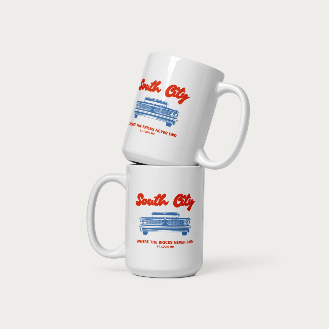 South City White glossy mug