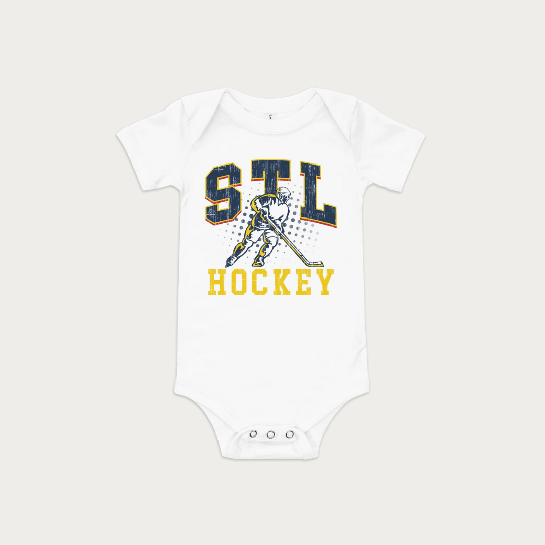 Baby vintage hockey onesie
