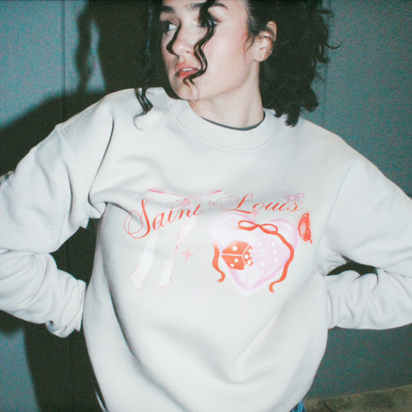 Hearts crewneck sweatshirt