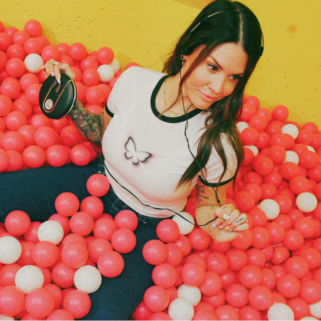 Butterfly Glow Women's Ringer Tee