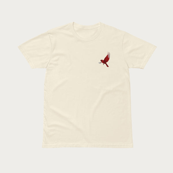 Embroidered Cardinal Tee