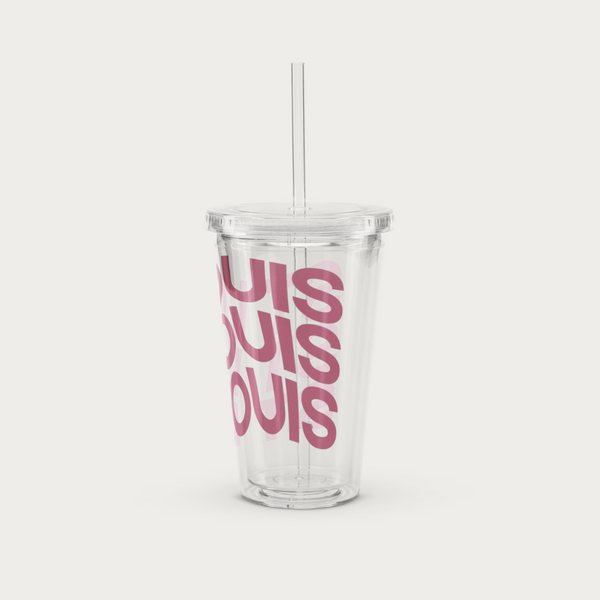 Clear plastic tumbler