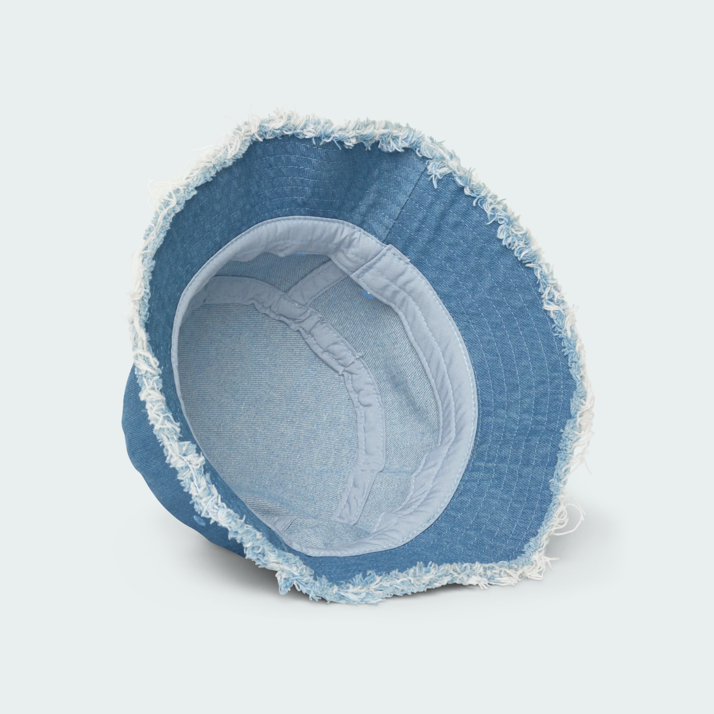 Cherry STL Distressed denim bucket hat