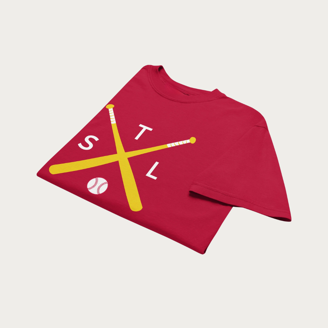 Crossed Bats garment-dyed t-shirt