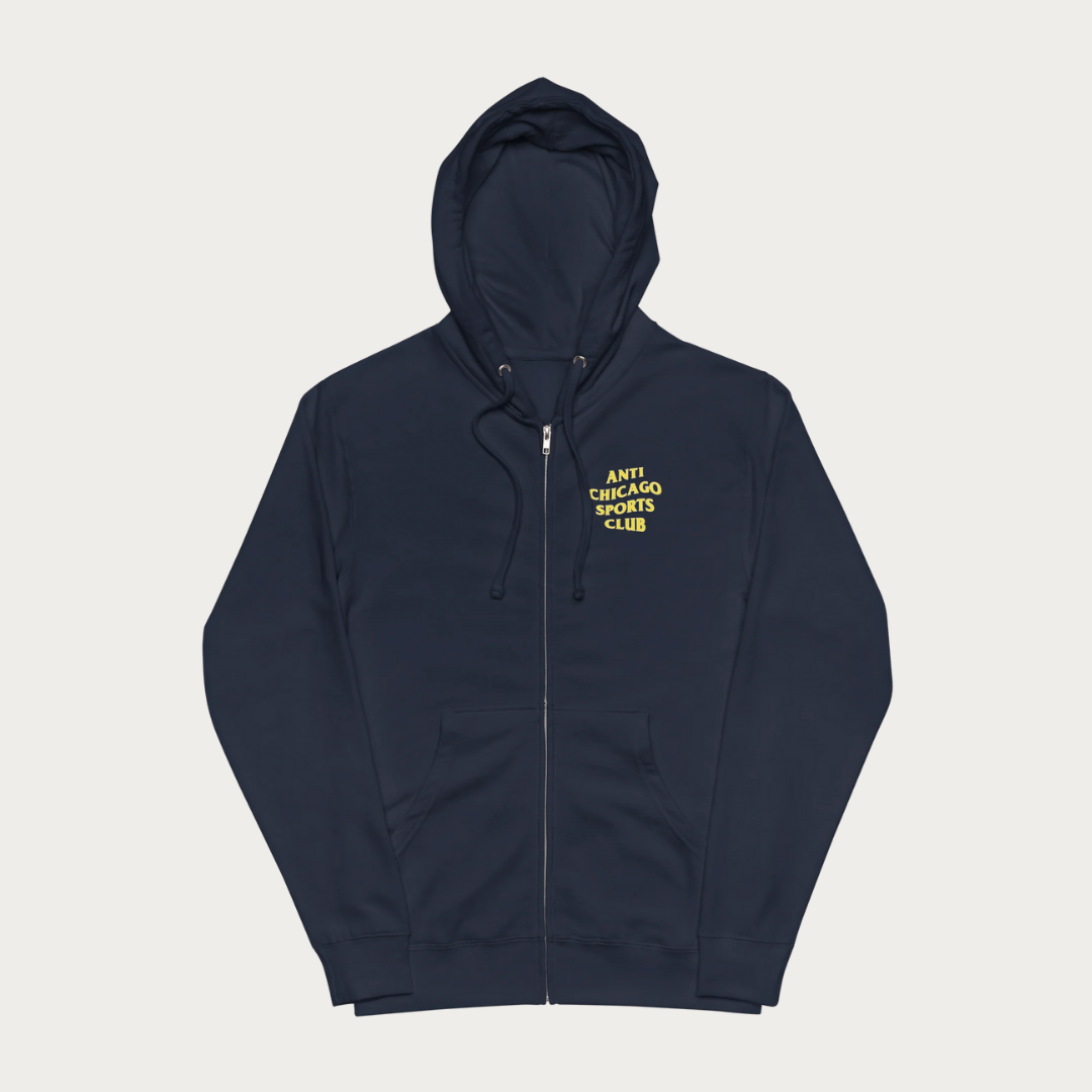 Anti Chicago Unisex fleece zip up hoodie
