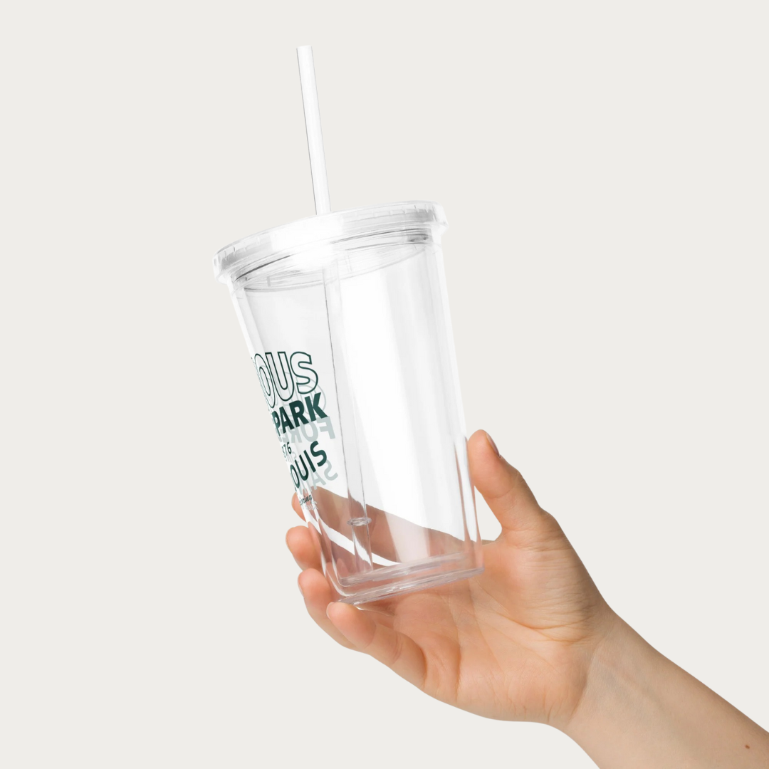 Forest Park Clear plastic tumbler