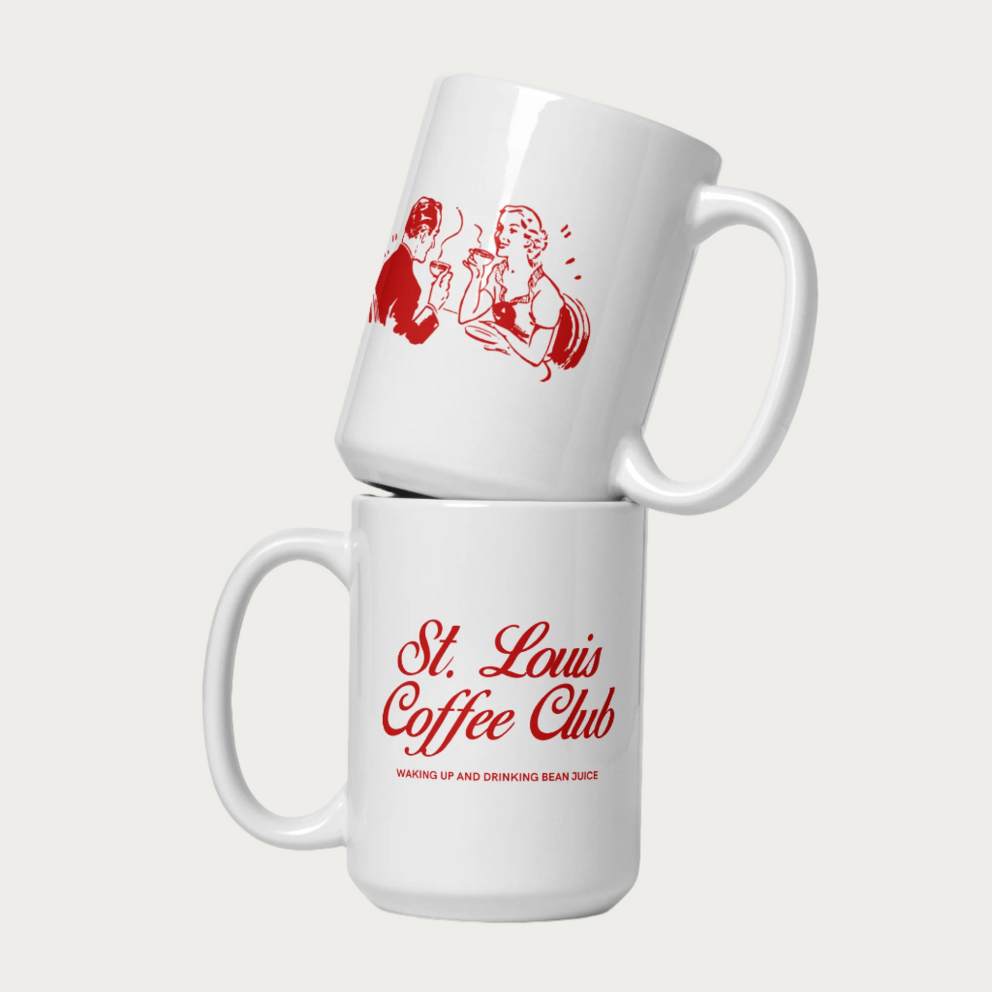Coffee Club White glossy mug