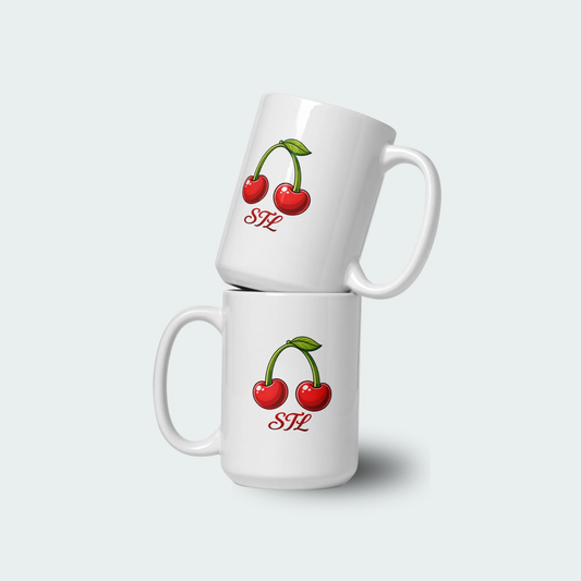 Cherry STL White glossy mug