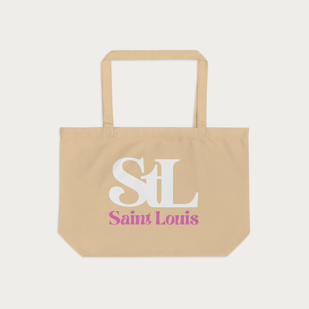 STL St. Louis Large organic tote bag