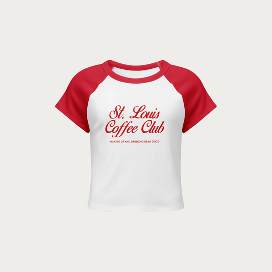 Coffee Club Women’s micro rib raglan baby tee