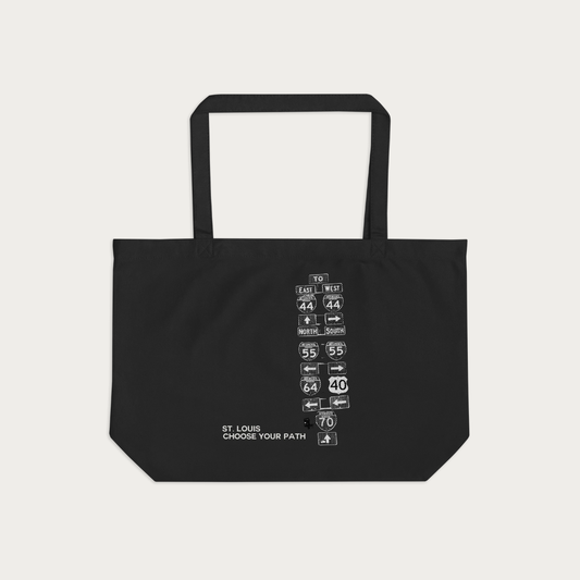 Choose your path Large organic tote bag