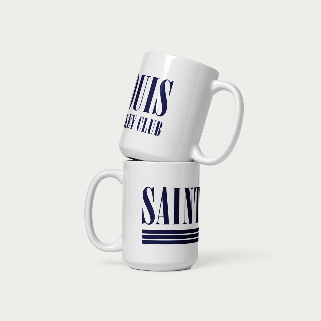 Hockey Club White glossy mug