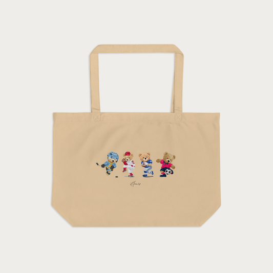Sporty Bears Large organic tote bag