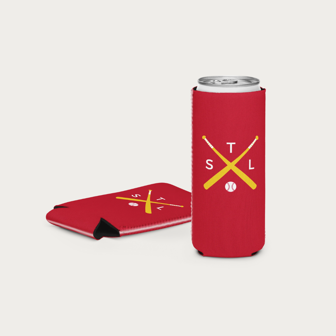 Crossed Bats Can cooler
