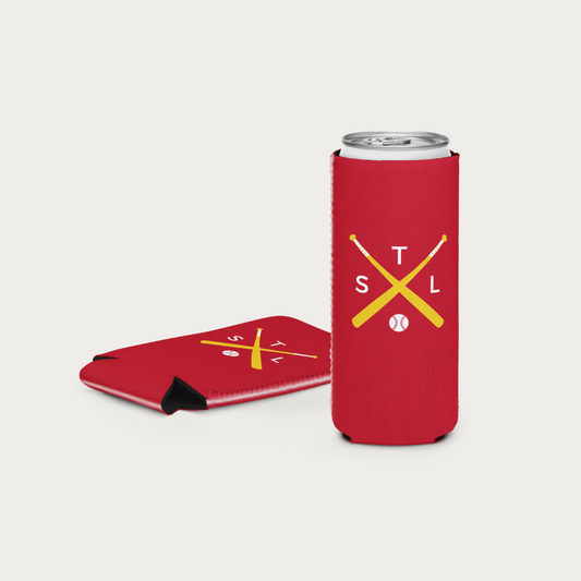 Crossed Bats Can cooler