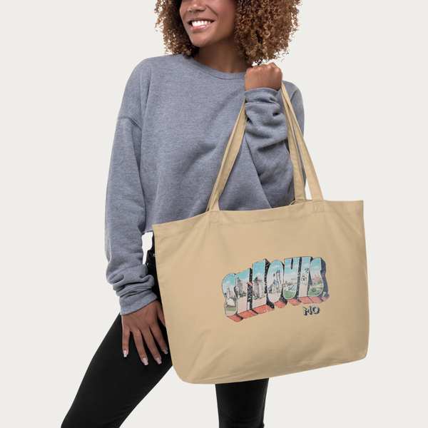 Postcard Large organic tote bag