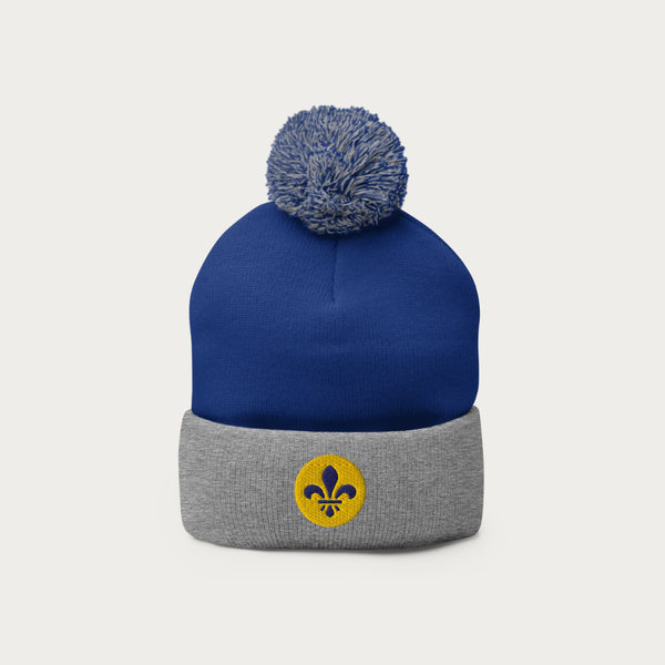 Fleur de Lis Pom-Pom Beanie