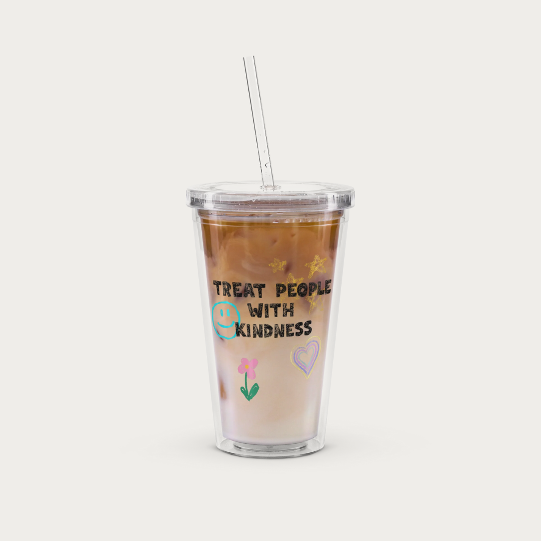 Kindness Clear plastic tumbler