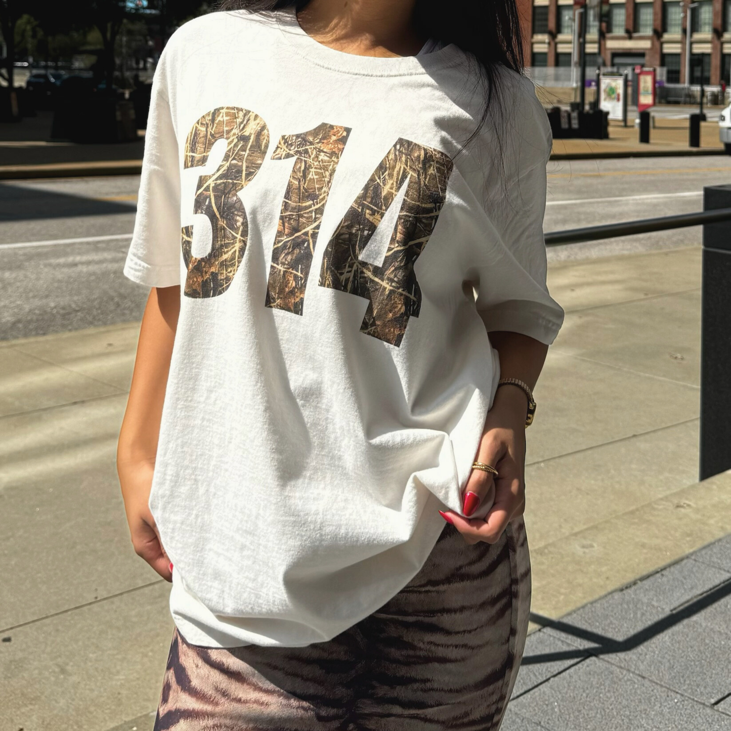 314 Camo oversized t-shirt