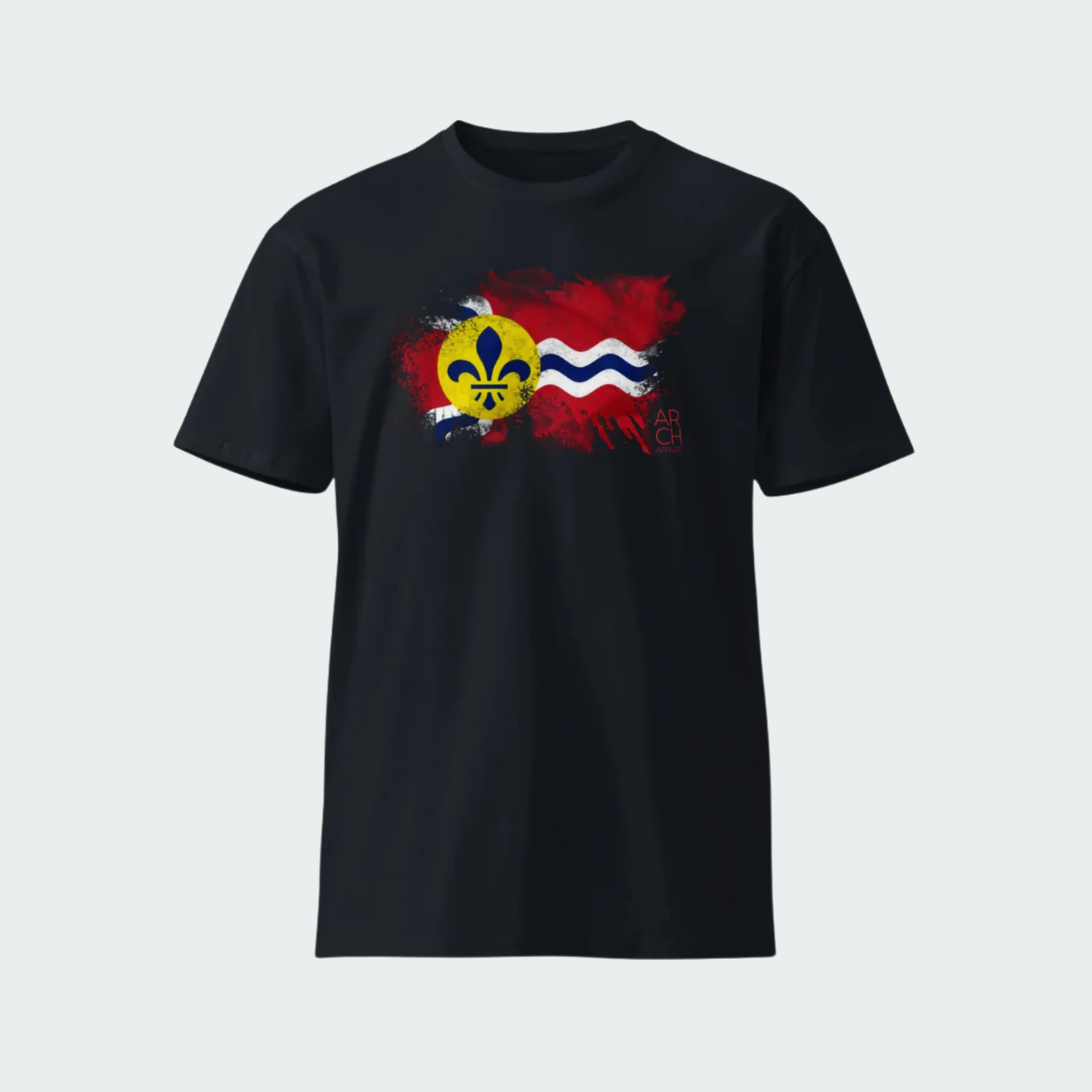 Distressed St. Louis Flag premium t-shirt