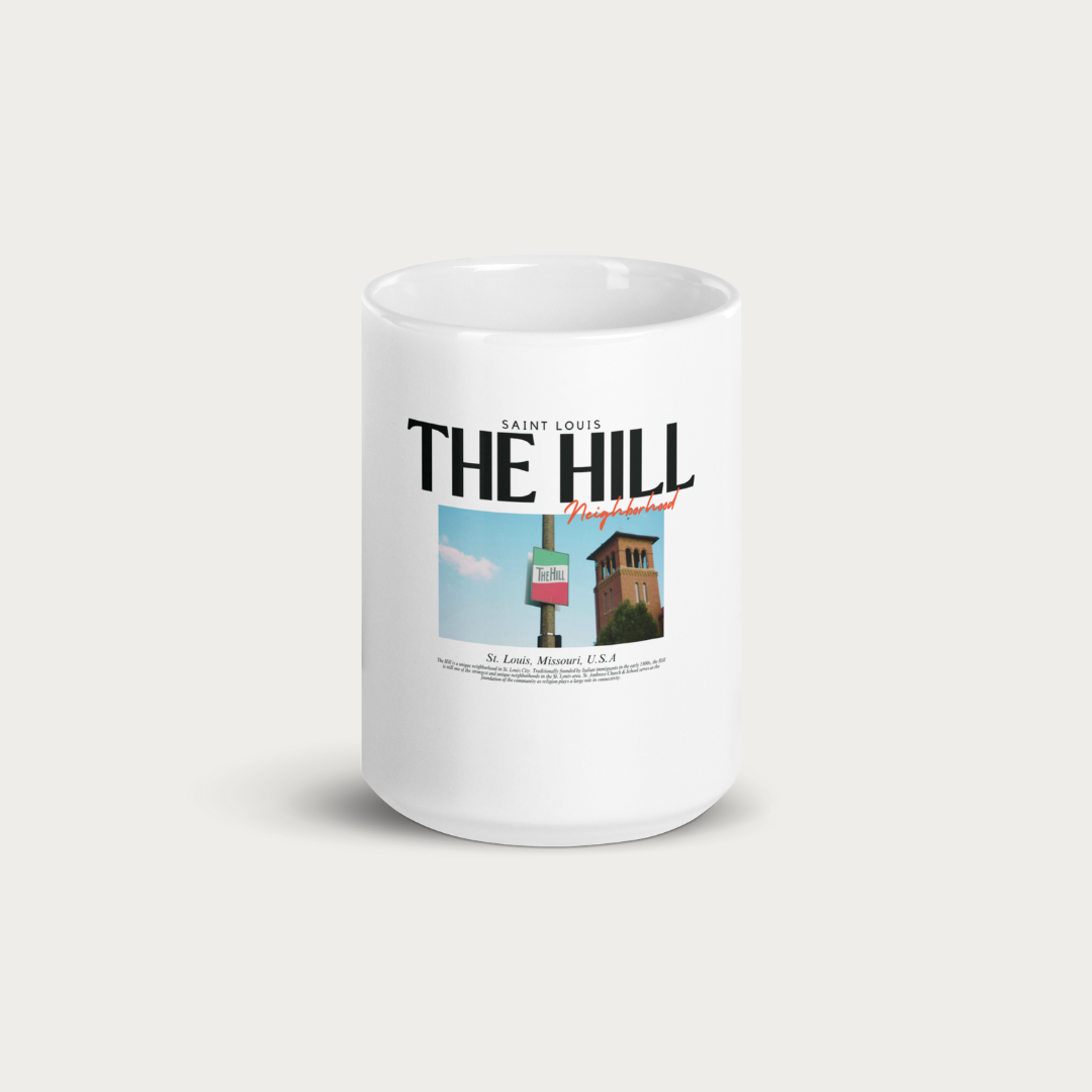 The Hill White glossy mug
