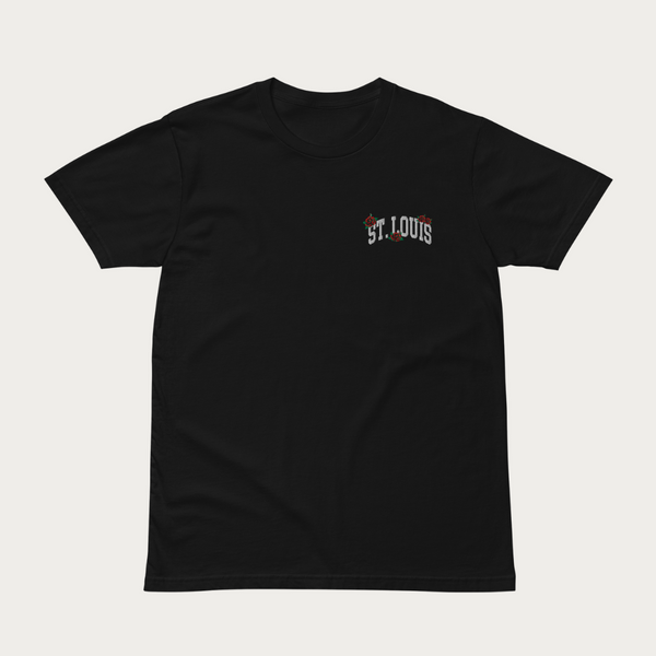 Embroidered Roses Unisex premium t-shirt