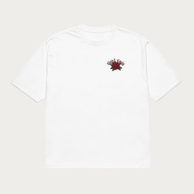 Embroidered Roses Oversized heavyweight t-shirt