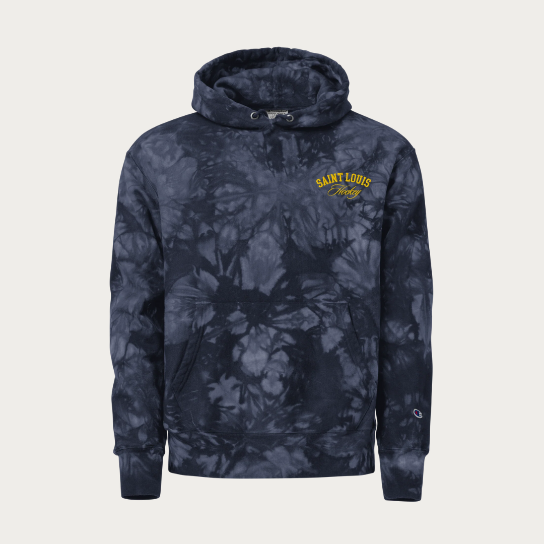 St. Louis Hockey Embroidered Unisex Champion tie-dye premium heavyweight hoodie