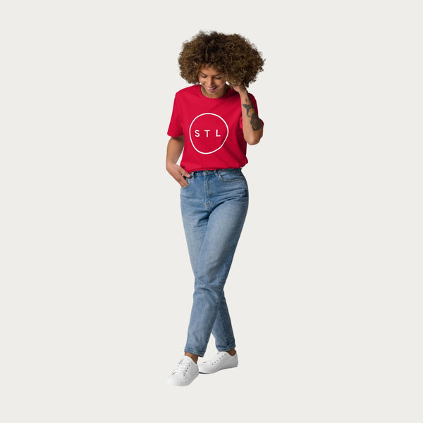 Red Unisex City Circle Tee
