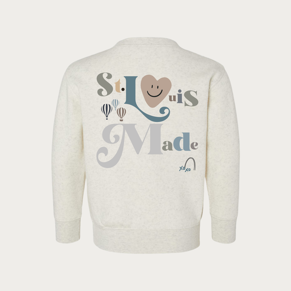 St. Louis Made Blue Toddler Crewneck