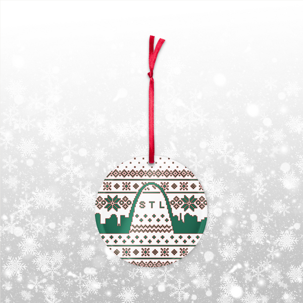 Holiday Skyline Acrylic ornament