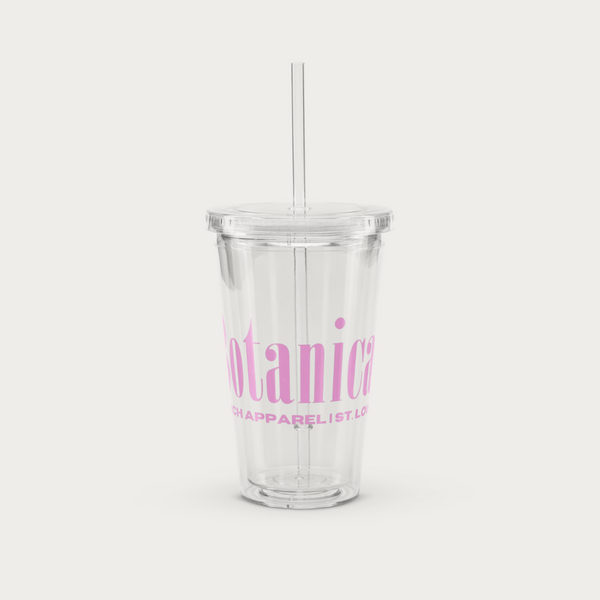 Clear plastic tumbler