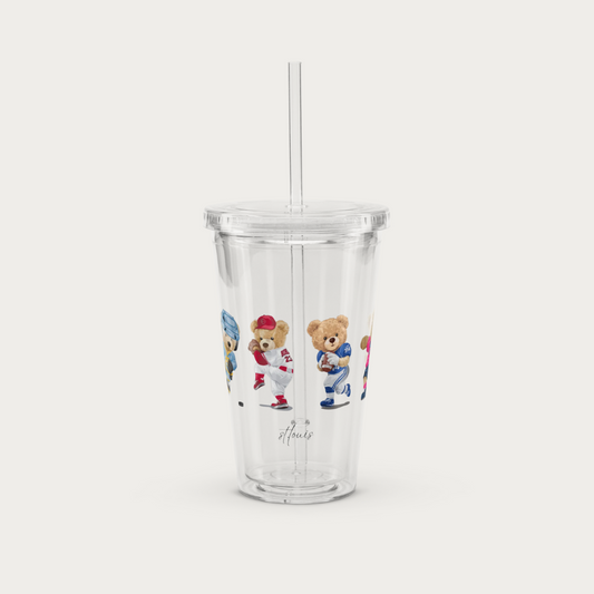 Clear plastic tumbler