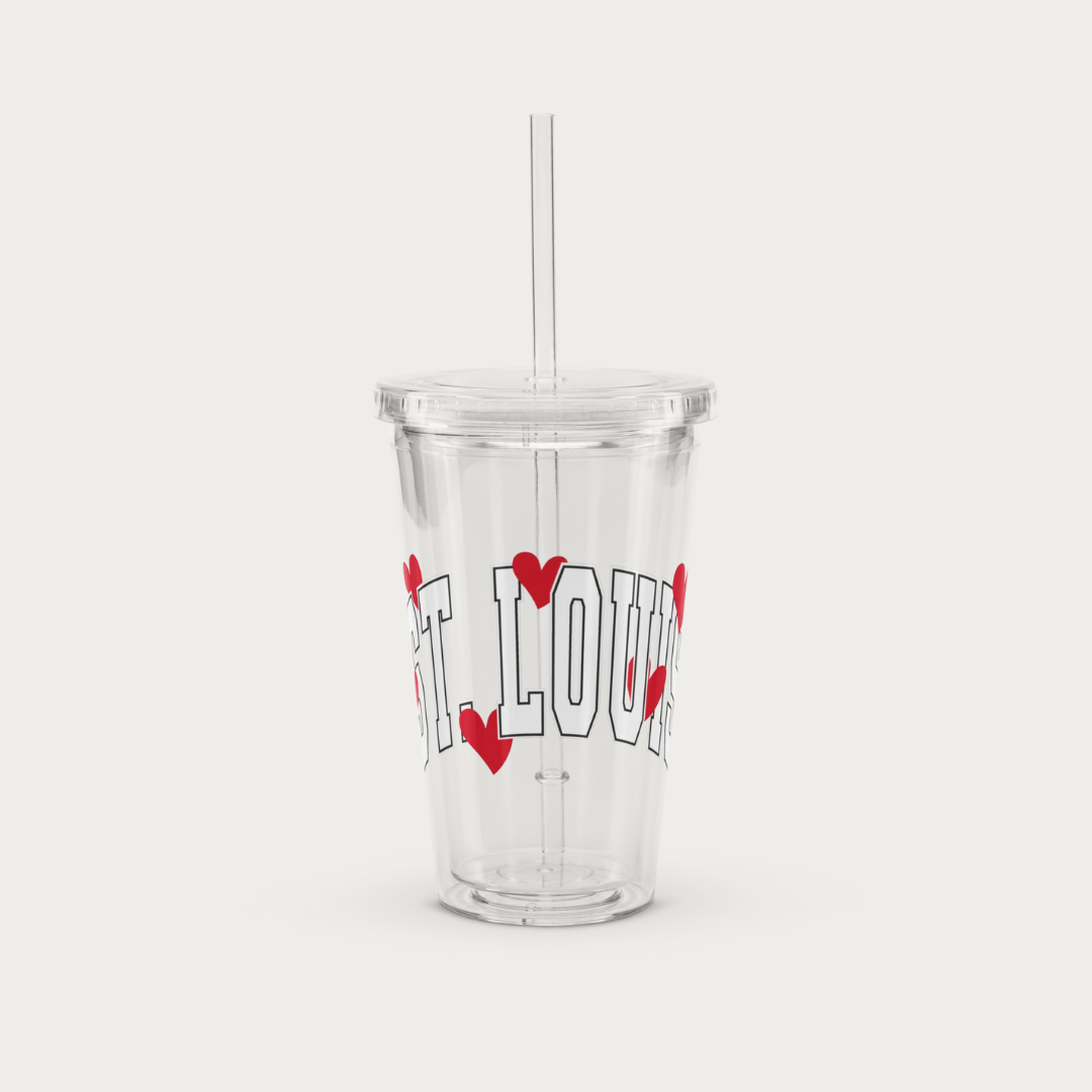 Clear plastic tumbler