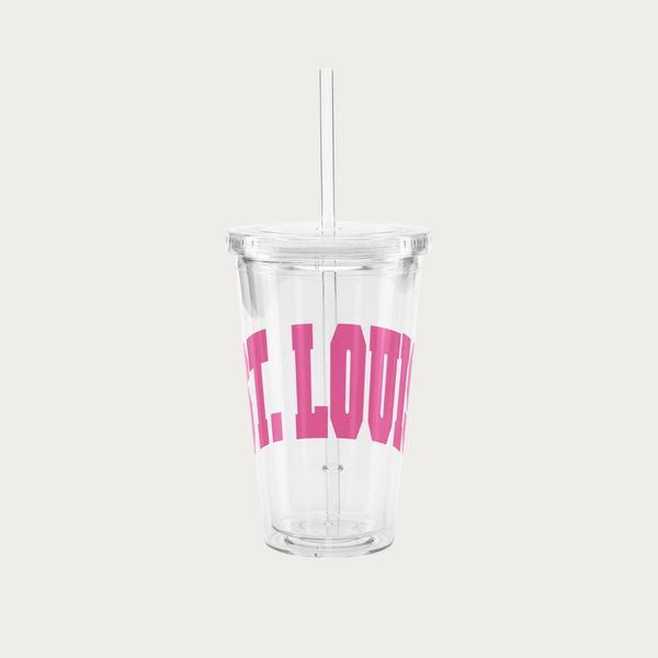 Clear plastic tumbler