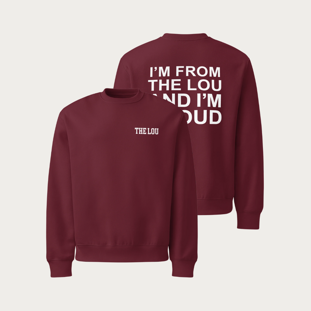 I'm from the Lou and I'm Proud Oversized heavyweight sweatshirt