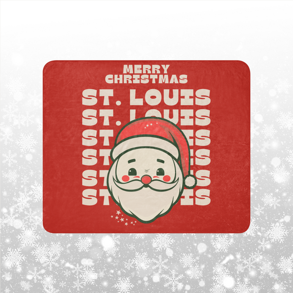 Merry Christmas St. Louis Sherpa Blanket