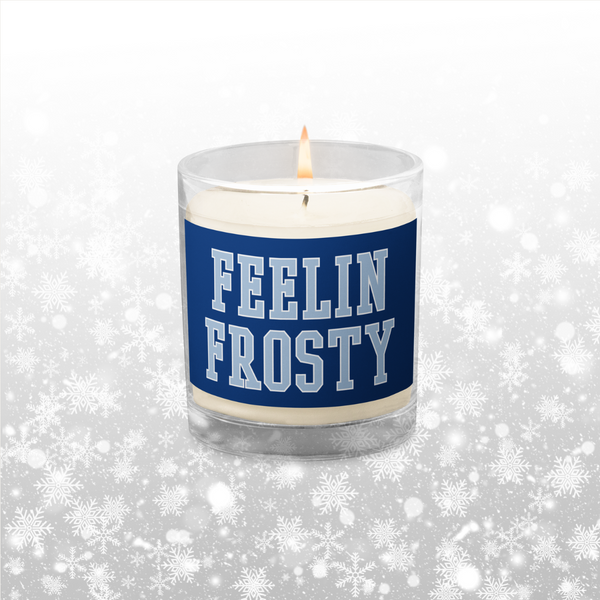 Feelin Frosty Glass jar soy wax candle