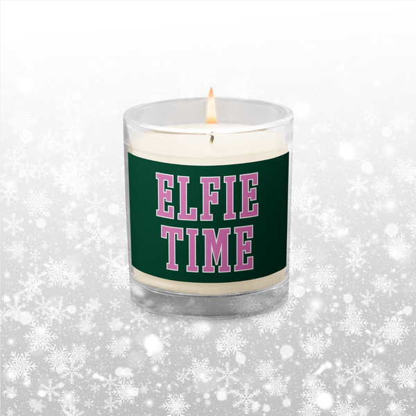 Elfie Time Glass jar soy wax candle