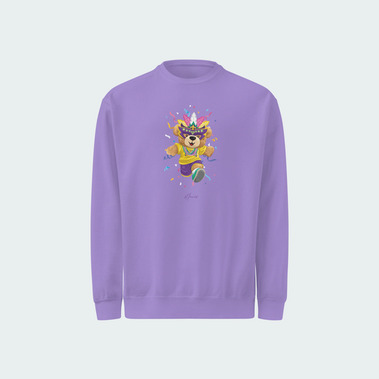 Mardi Gras Bear garment-dyed sweatshirt