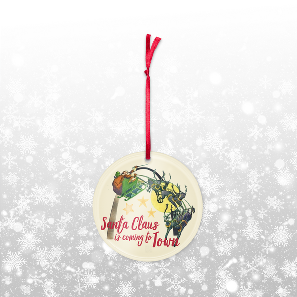 Santa Claus is coming to town Acrylic ornament