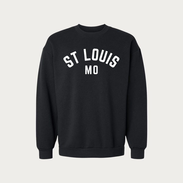 St. Louis MO Black Crewneck