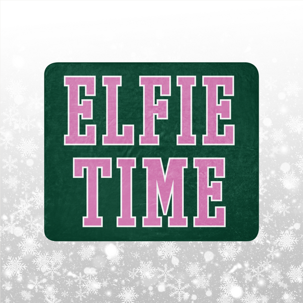 Elfie Time Sherpa Blanket