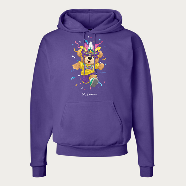 Mardi Gras Bear Hoodie