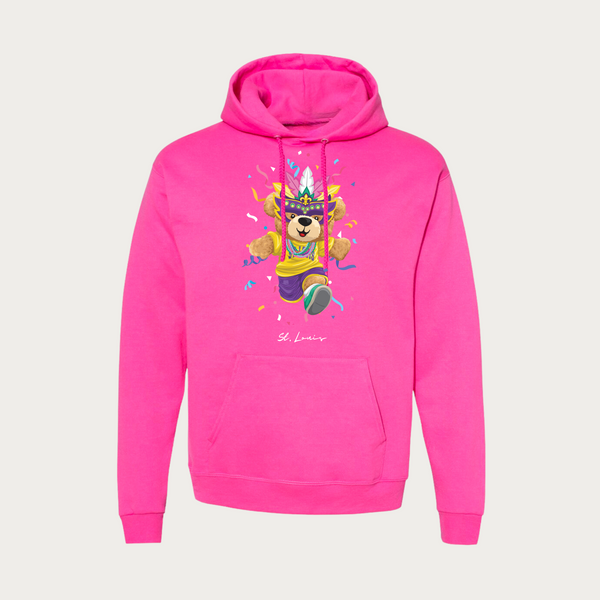 Mardi Gras Bear Hoodie