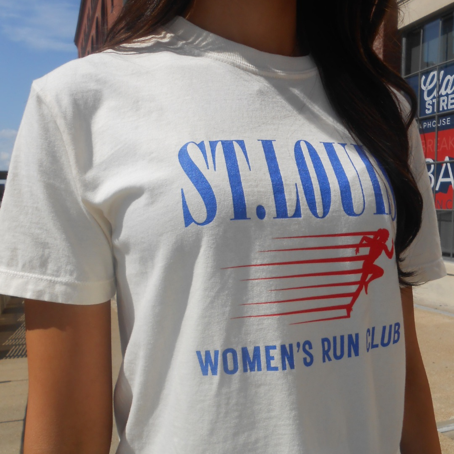 Run Club boxy cropped tee