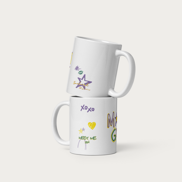 Crayon Mardi Gras Coffee Mug